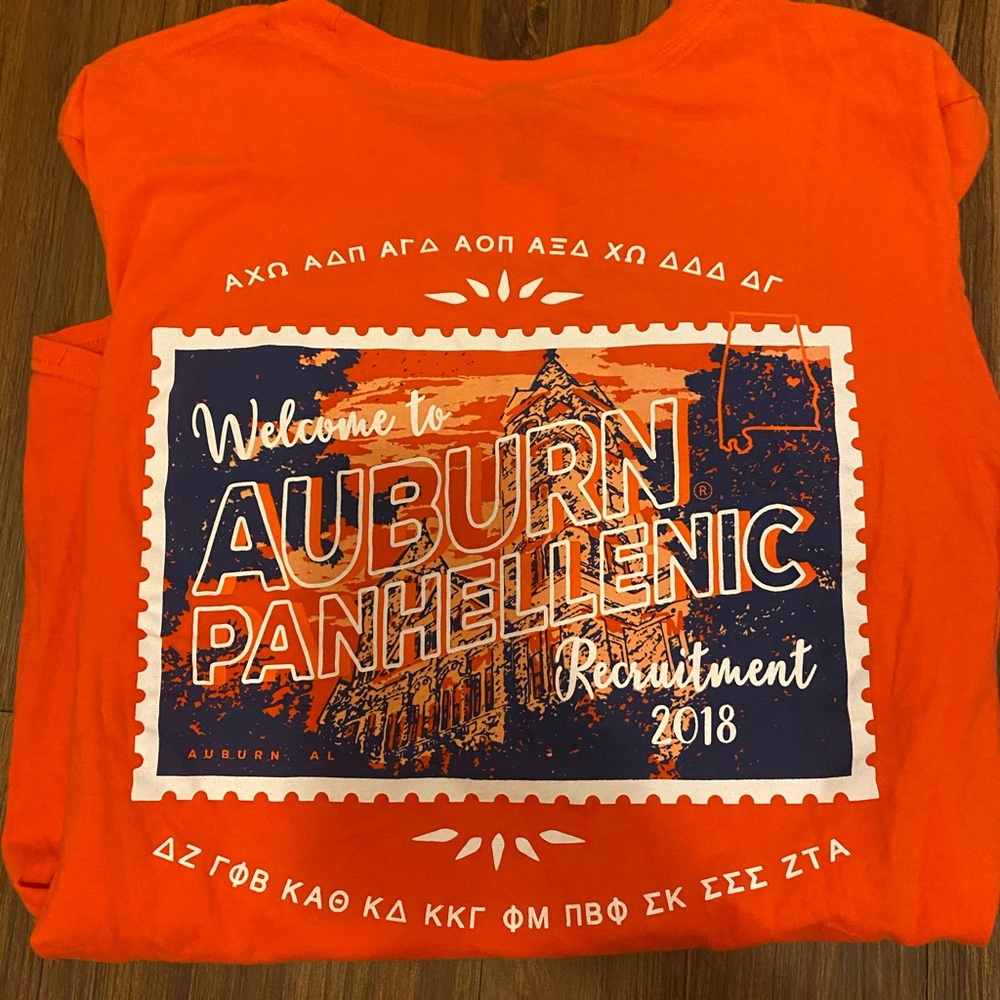 Auburn Panhellenic shirts years 2018-2020